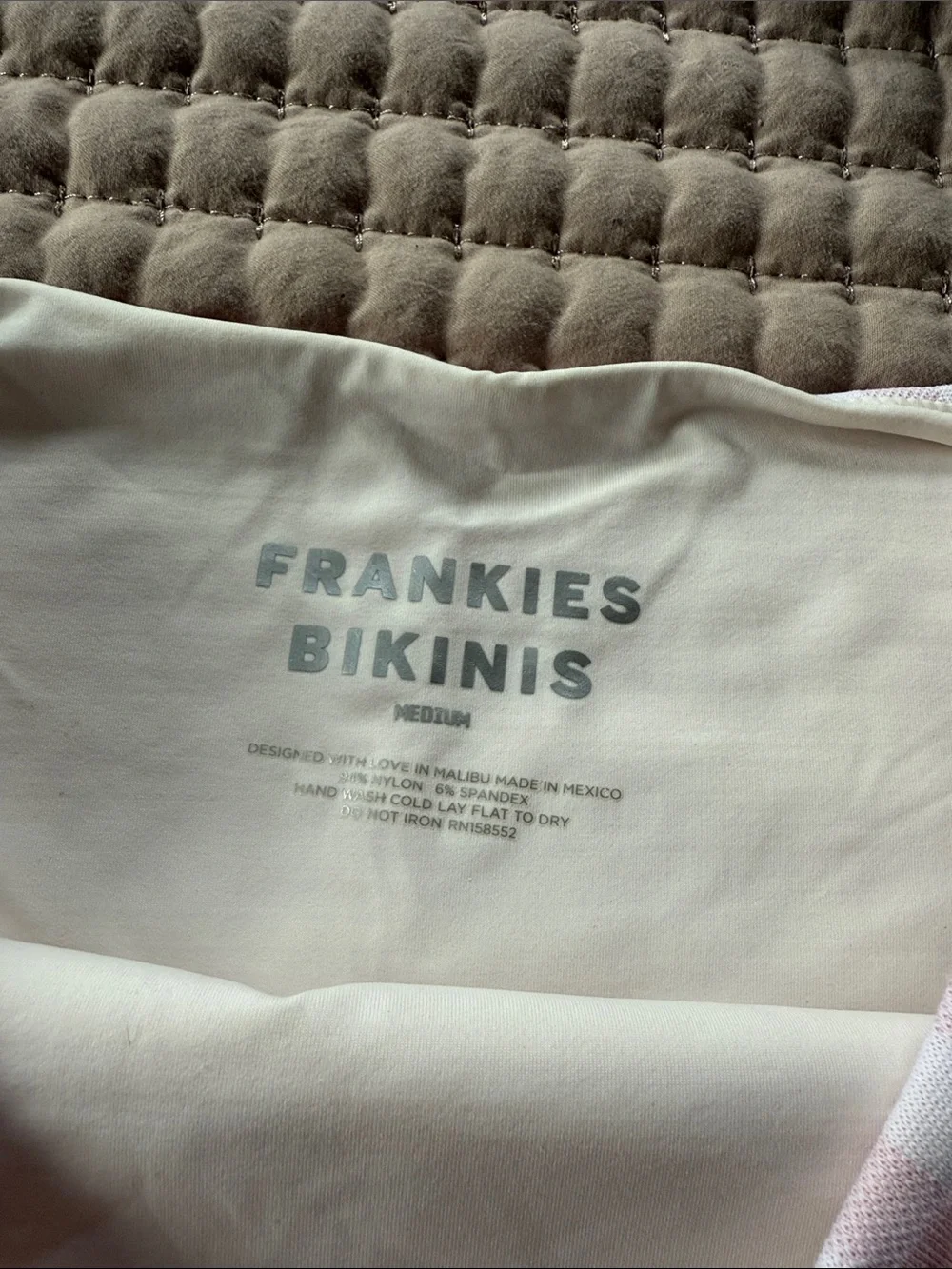 Frankie’s Bikini Pink Picnic Georgia Bralette Bikini Top + Jenna High Waist